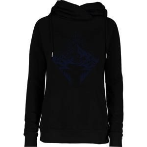 Explore More Adventure Line Art Womens Funnel Neck Pullover Hood