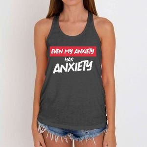 Even My Anxiety Has Anxiety Women's Knotted Racerback Tank