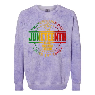 Emancipation Day Juneteenth Black American Freedom Colorblast Crewneck Sweatshirt