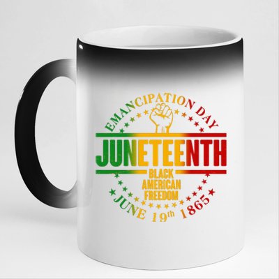 Emancipation Day Juneteenth Black American Freedom 11oz Black Color Changing Mug