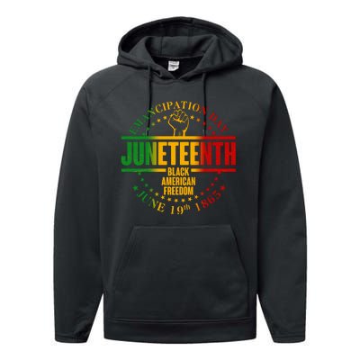 Emancipation Day Juneteenth Black American Freedom Performance Fleece Hoodie