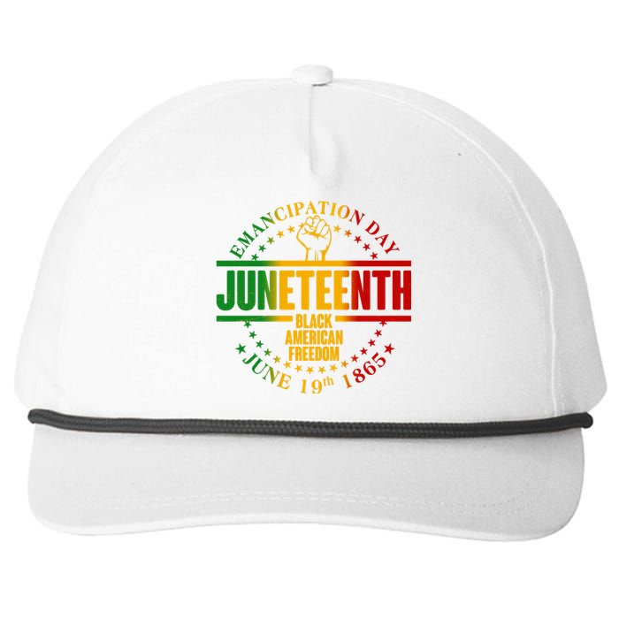 Emancipation Day Juneteenth Black American Freedom Snapback Five-Panel Rope Hat