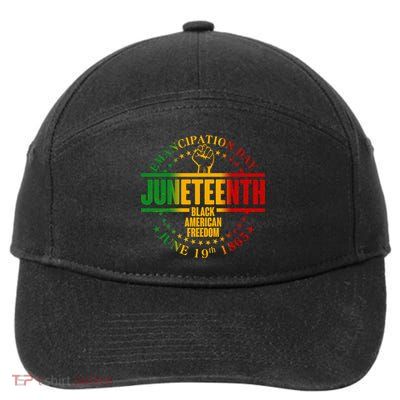 Emancipation Day Juneteenth Black American Freedom 7-Panel Snapback Hat