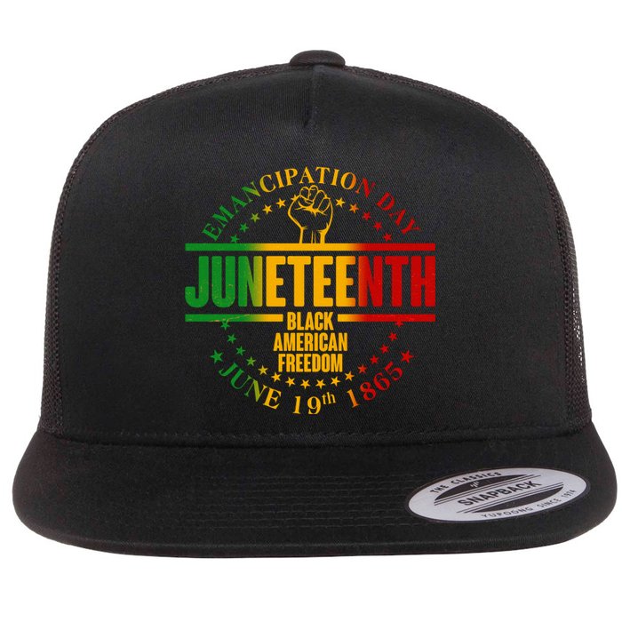 Emancipation Day Juneteenth Black American Freedom Flat Bill Trucker Hat