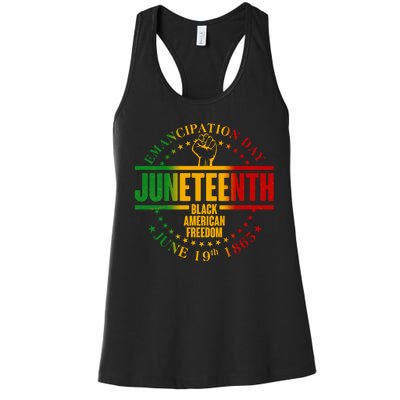 Emancipation Day Juneteenth Black American Freedom Women's Racerback Tank