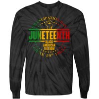 Emancipation Day Juneteenth Black American Freedom Tie-Dye Long Sleeve Shirt