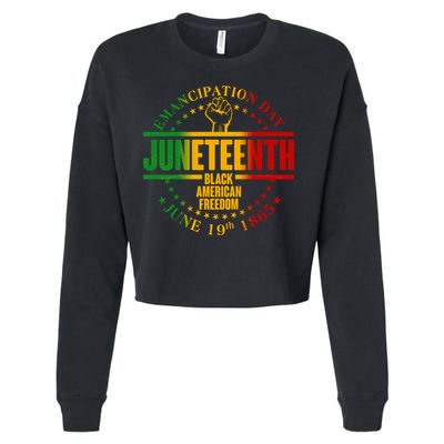 Emancipation Day Juneteenth Black American Freedom Cropped Pullover Crew