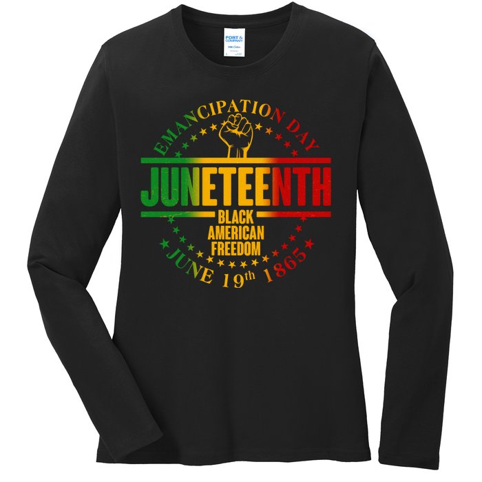 Emancipation Day Juneteenth Black American Freedom Ladies Long Sleeve Shirt