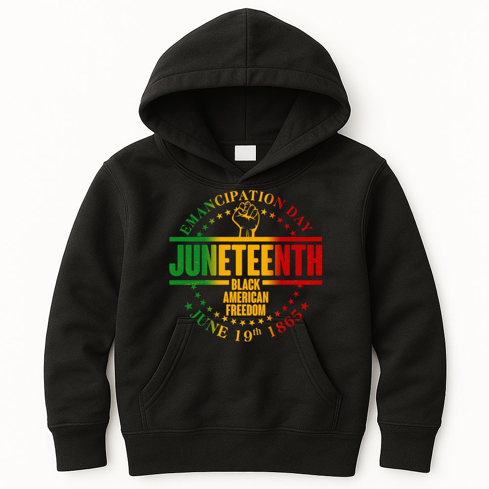 Emancipation Day Juneteenth Black American Freedom Kids Hoodie