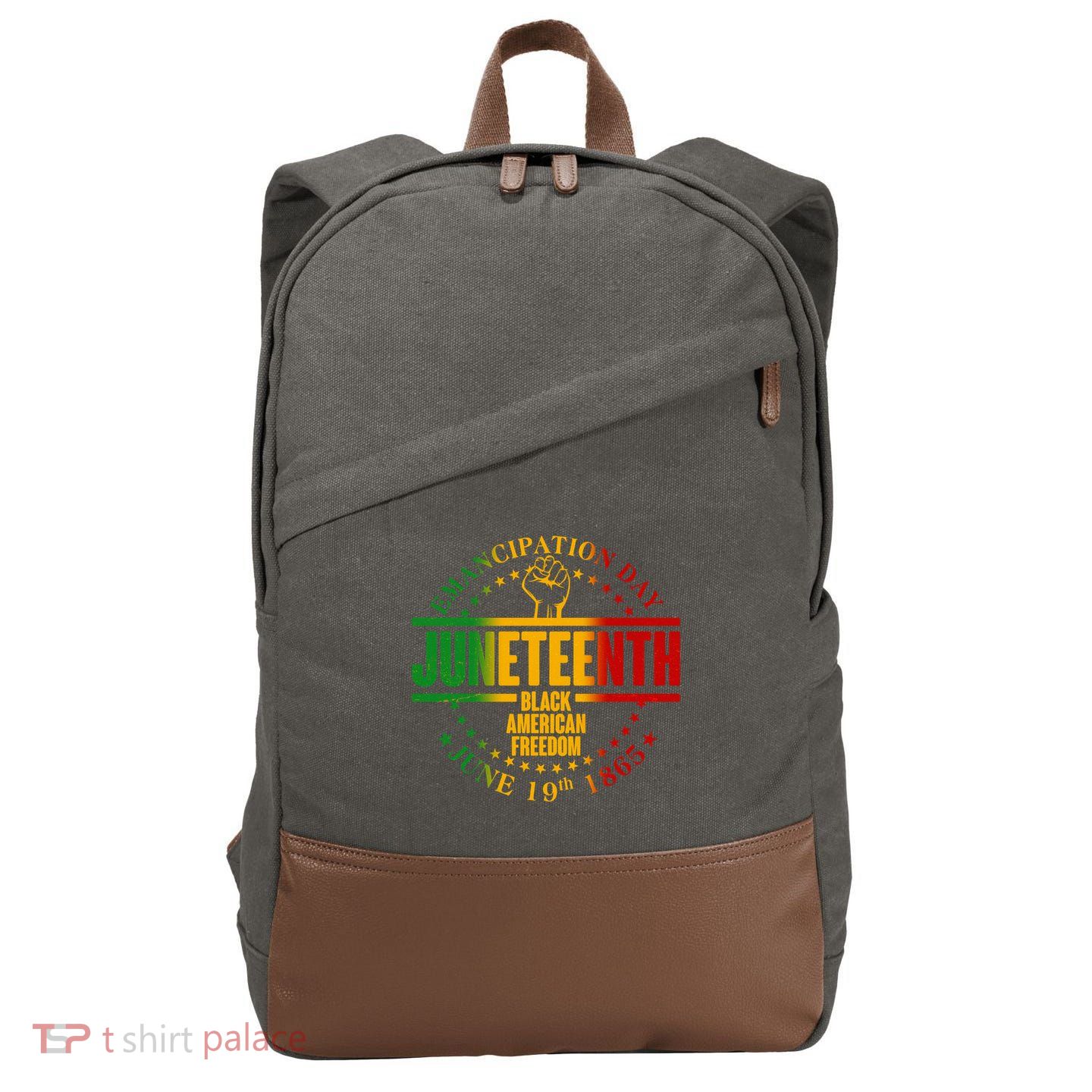 Emancipation Day Juneteenth Black American Freedom Cotton Canvas Backpack