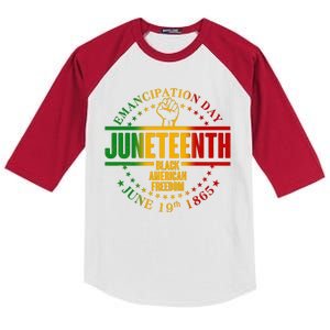 Emancipation Day Juneteenth Black American Freedom Kids Colorblock Raglan Jersey