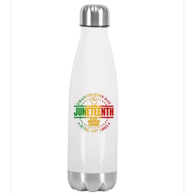 Emancipation Day Juneteenth Black American Freedom Stainless Steel Insulated Water Bottle