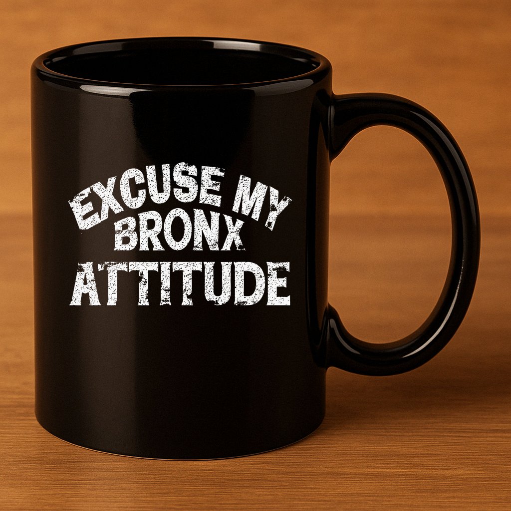 Excuse My Bronx New York Attitude Funny Ny 11oz C Handle Ceramic Mug