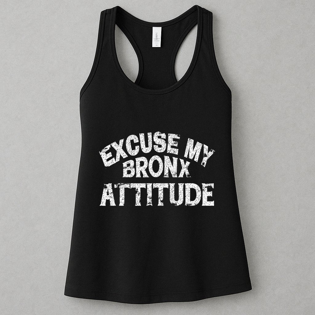 Excuse My Bronx New York Attitude Funny Ny Womens Tank Top