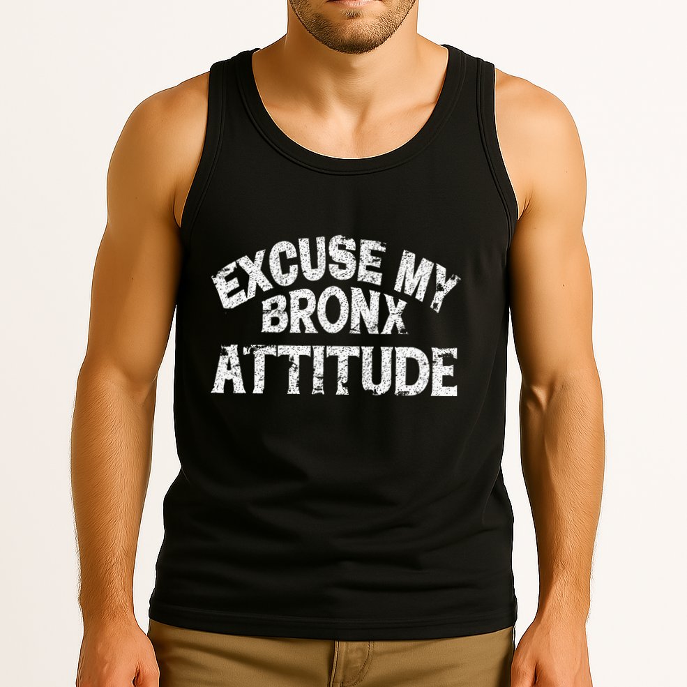 Excuse My Bronx New York Attitude Funny Ny Tank Top