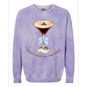 Espresso Martini Blue Bow Colorblast Crewneck Sweatshirt