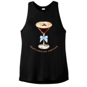 Espresso Martini Blue Bow Ladies PosiCharge Tri-Blend Wicking Tank