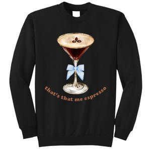 Espresso Martini Blue Bow Sweatshirt