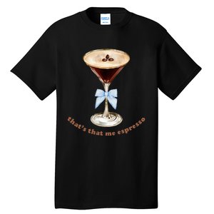 Espresso Martini Blue Bow Tall T-Shirt