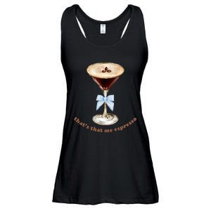 Espresso Martini Blue Bow Ladies Essential Flowy Tank