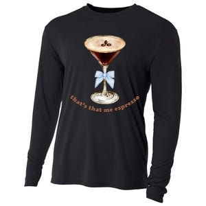 Espresso Martini Blue Bow Cooling Performance Long Sleeve Crew