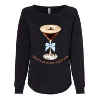 Espresso Martini Blue Bow Womens California Wash Sweatshirt