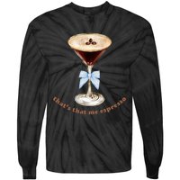 Espresso Martini Blue Bow Tie-Dye Long Sleeve Shirt