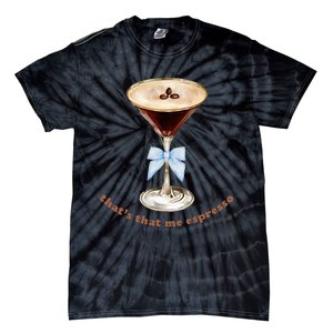 Espresso Martini Blue Bow Tie-Dye T-Shirt