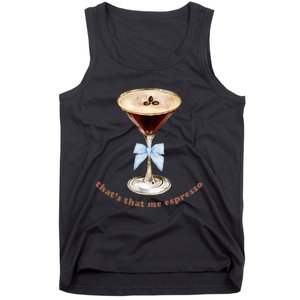 Espresso Martini Blue Bow Tank Top