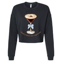 Espresso Martini Blue Bow Cropped Pullover Crew