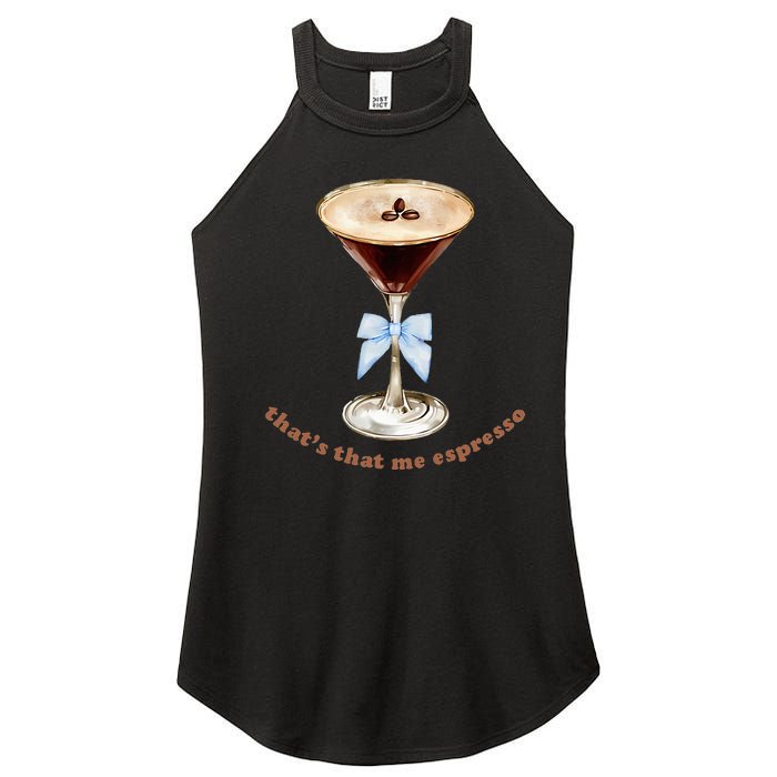 Espresso Martini Blue Bow Women's Perfect Tri Rocker Tank