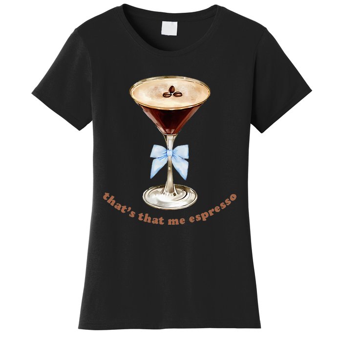 Espresso Martini Blue Bow Women's T-Shirt