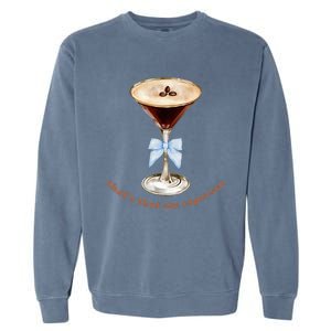 Espresso Martini Blue Bow Garment-Dyed Sweatshirt