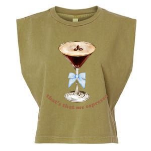 Espresso Martini Blue Bow Garment-Dyed Women's Muscle Tee