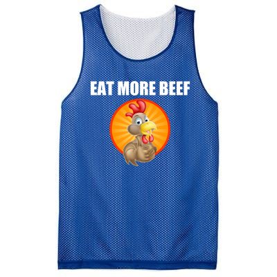 Eat More Beef Gift Funky Chicken Says So Gift Beef Eaters Gift Mesh Reversible Basketball Jersey Tank