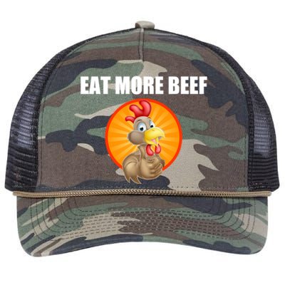 Eat More Beef Gift Funky Chicken Says So Gift Beef Eaters Gift Retro Rope Trucker Hat Cap