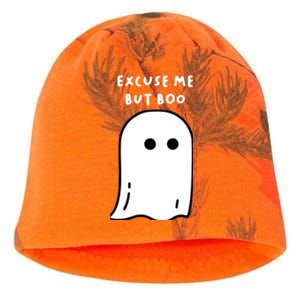 Excuse Me But Boo Cute Ghost Halloween Funny Spooky Season Kati - Camo Knit Beanie