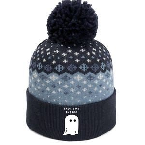 Excuse Me But Boo Cute Ghost Halloween Funny Spooky Season The Baniff Cuffed Pom Beanie