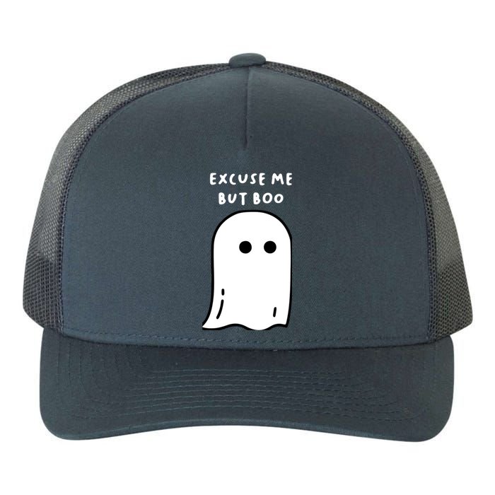 Excuse Me But Boo Cute Ghost Halloween Funny Spooky Season Yupoong Adult 5-Panel Trucker Hat