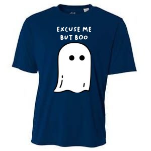 Excuse Me But Boo Cute Ghost Halloween Funny Spooky Season Cooling Performance Crew T-Shirt