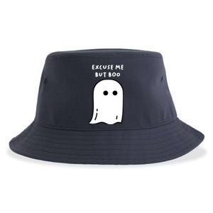 Excuse Me But Boo Cute Ghost Halloween Funny Spooky Season Sustainable Bucket Hat