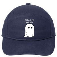 Excuse Me But Boo Cute Ghost Halloween Funny Spooky Season 7-Panel Snapback Hat