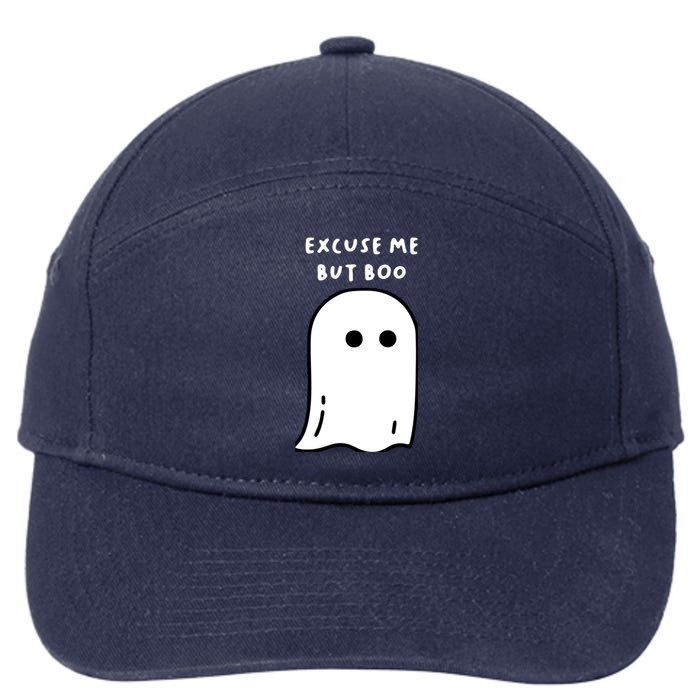 Excuse Me But Boo Cute Ghost Halloween Funny Spooky Season 7-Panel Snapback Hat