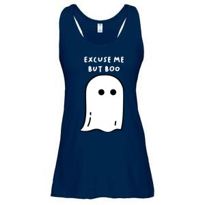 Excuse Me But Boo Cute Ghost Halloween Funny Spooky Season Ladies Essential Flowy Tank