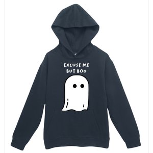 Excuse Me But Boo Cute Ghost Halloween Funny Spooky Season Urban Pullover Hoodie