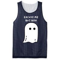 Excuse Me But Boo Cute Ghost Halloween Funny Spooky Season Mesh Reversible Basketball Jersey Tank