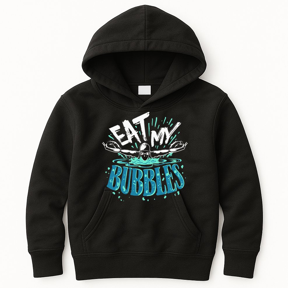 Eat My Bubbles funny swimming gift for swimmer swim team Kids Hoodie