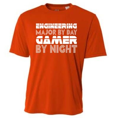 Engineering Major By Day Gamer Student Engineer Video Games Funny Gift Cooling Performance Crew T-Shirt