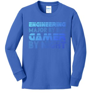 Engineering Major By Day Gamer Student Engineer Video Games Gift Kids Long Sleeve Shirt