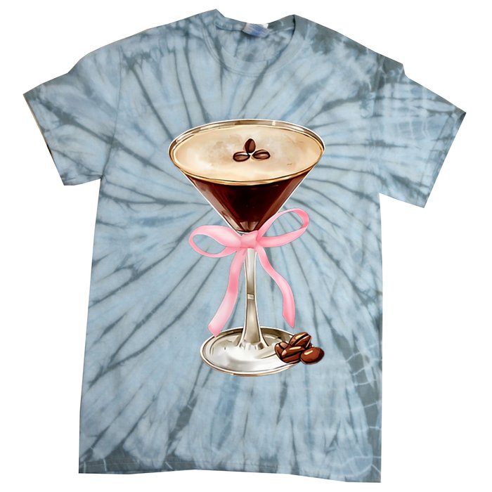 Espresso Martini Bow Graphic Tie-Dye T-Shirt